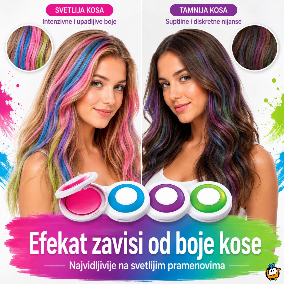 Magične boje za kosu – set 4 privremene boje