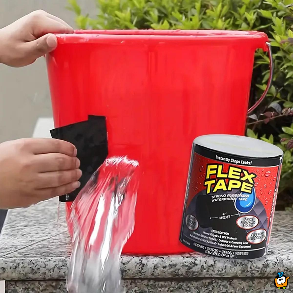 FLEX TAPE 10 x 150 cm - Crna super jaka vodootporna izolir traka za sve vrste popravki