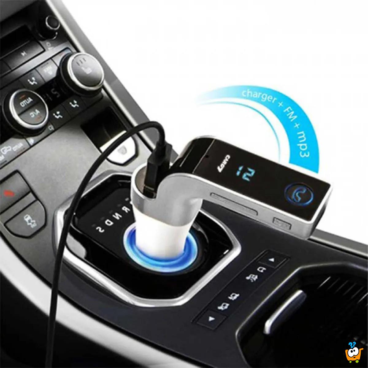 CAR G7 - Mini Bluetooth transmiter zvuka za auto  + punjač za telefon