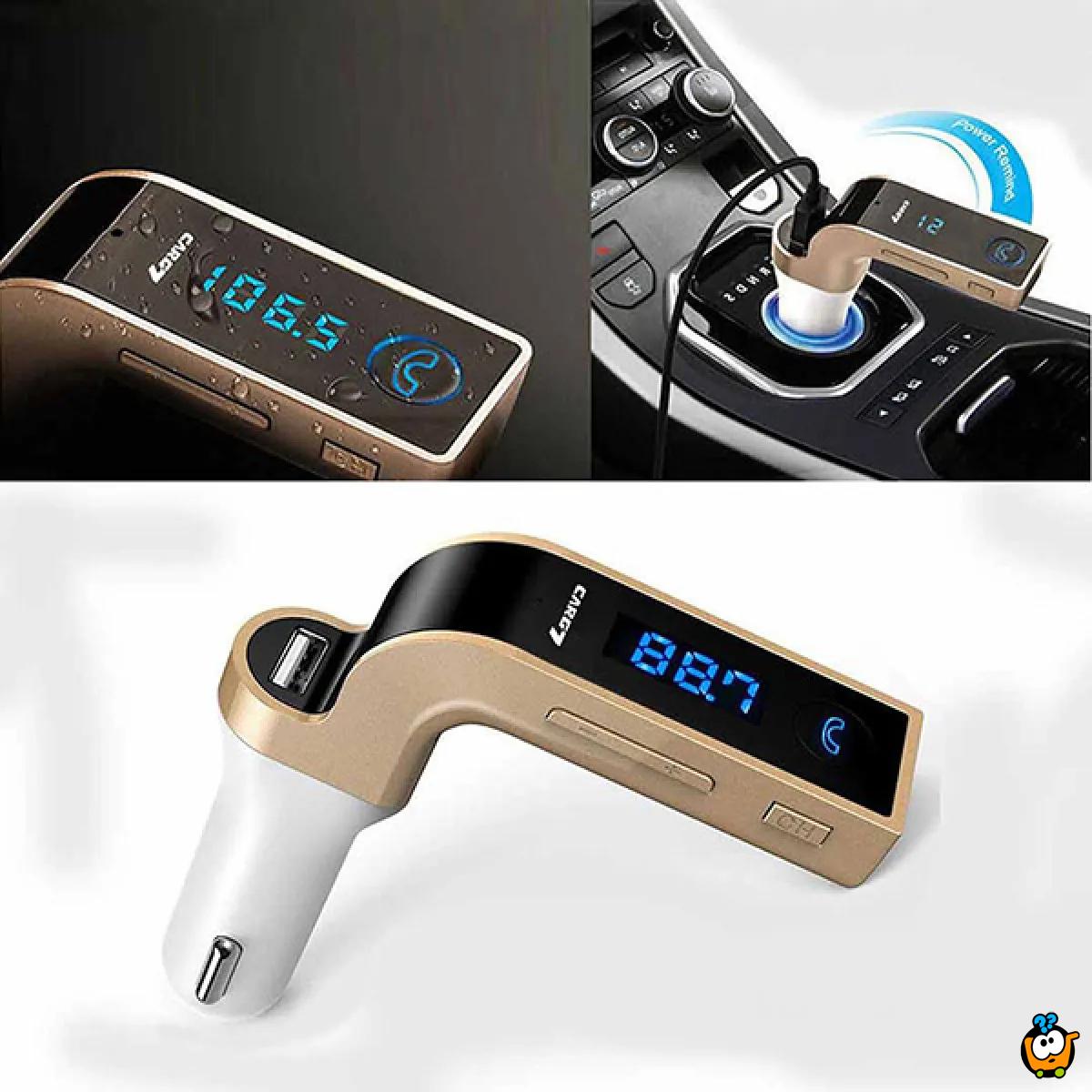 CAR G7 - Mini Bluetooth transmiter zvuka za auto  + punjač za telefon