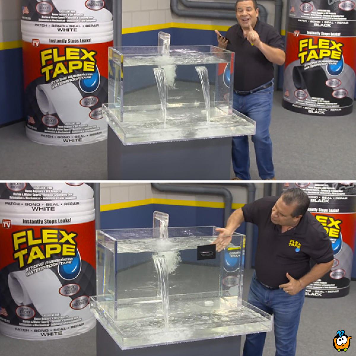 FLEX TAPE Jumbo 20 x 150 cm - CRNA super jaka vodootporna izolir traka za sve vrste popravki