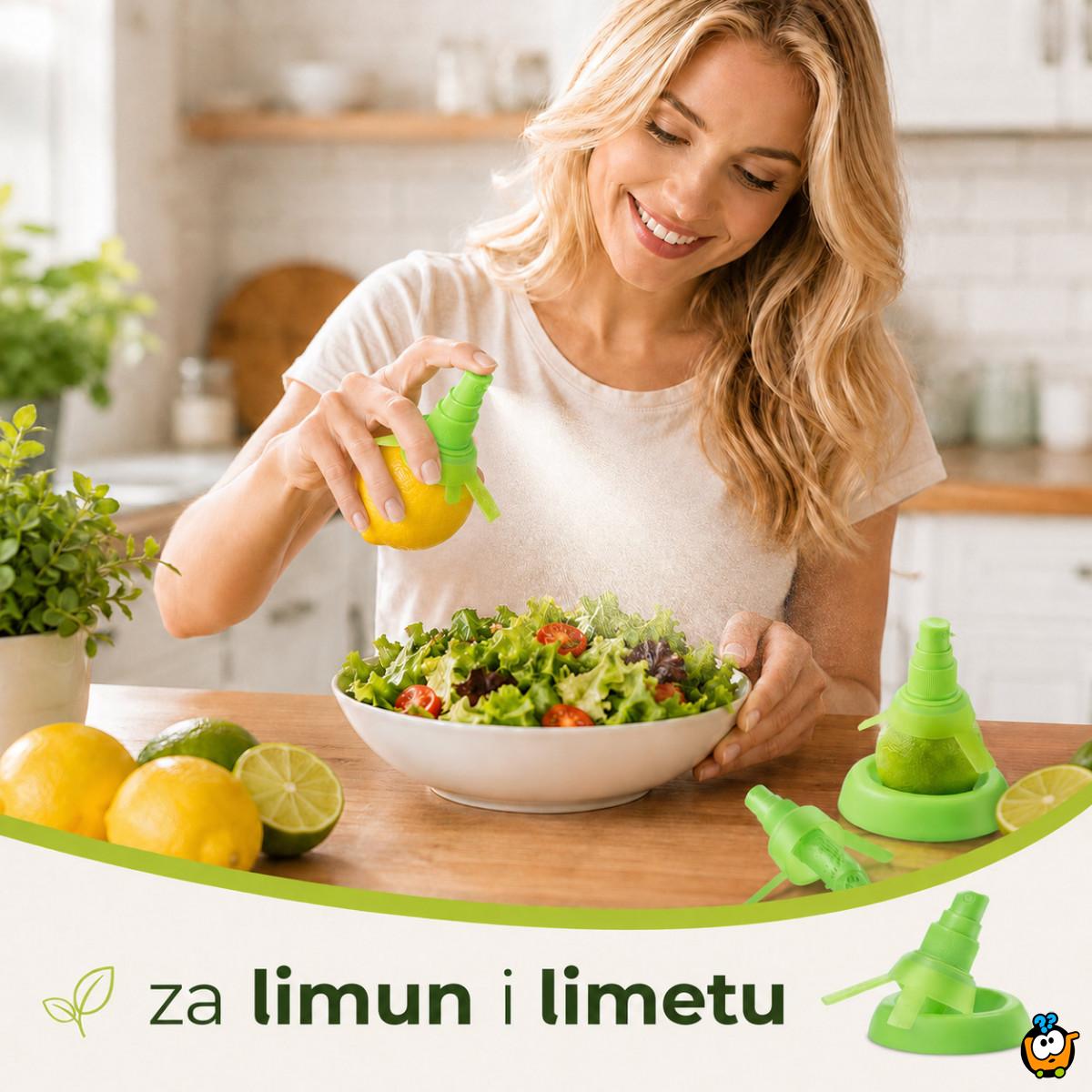 Sprej za limun i limetu – set 2u1 sa podmetačem