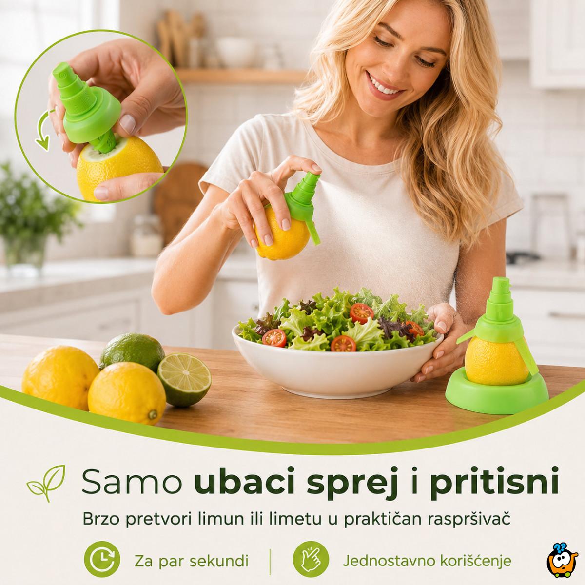 Sprej za limun i limetu – set 2u1 sa podmetačem
