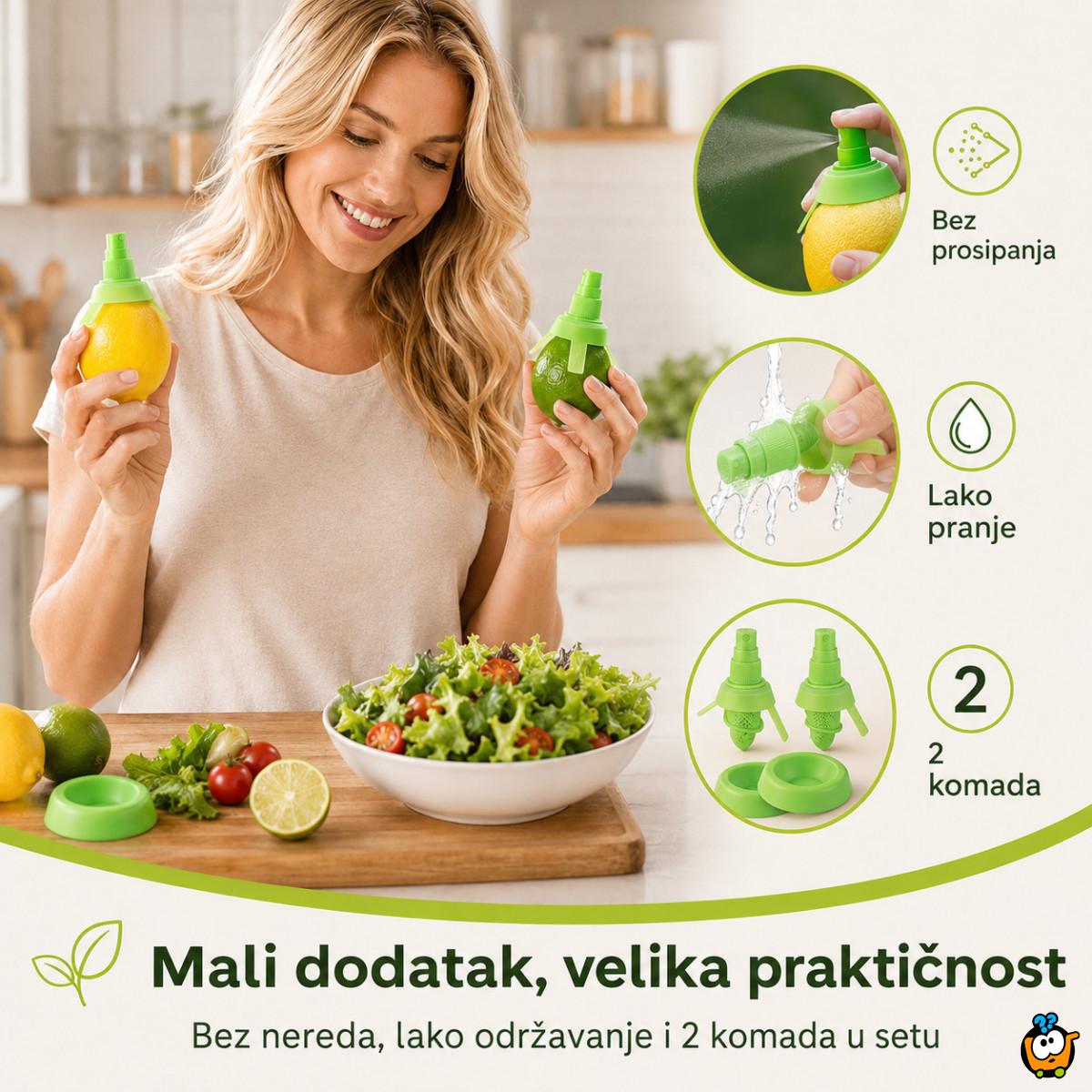 Sprej za limun i limetu – set 2u1 sa podmetačem