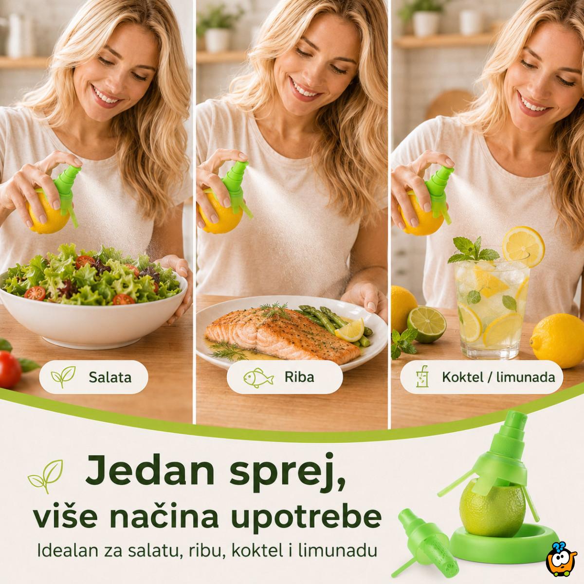 Sprej za limun i limetu – set 2u1 sa podmetačem