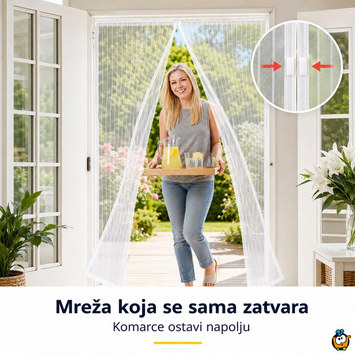 Magic Mesh magnetna mreža za vrata – protiv komaraca i insekata - BELA