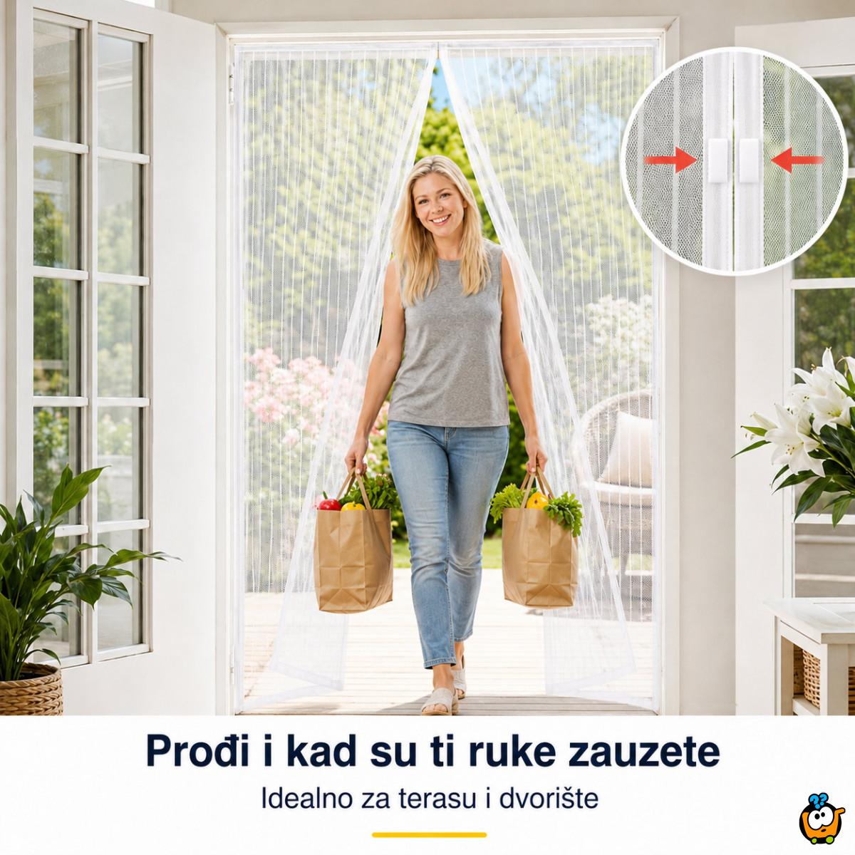 Magic Mesh magnetna mreža za vrata – protiv komaraca i insekata - BELA