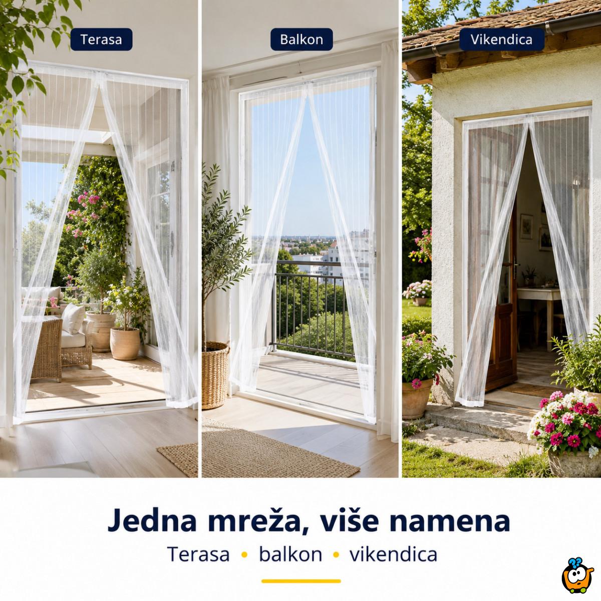 Magic Mesh magnetna mreža za vrata – protiv komaraca i insekata - BELA