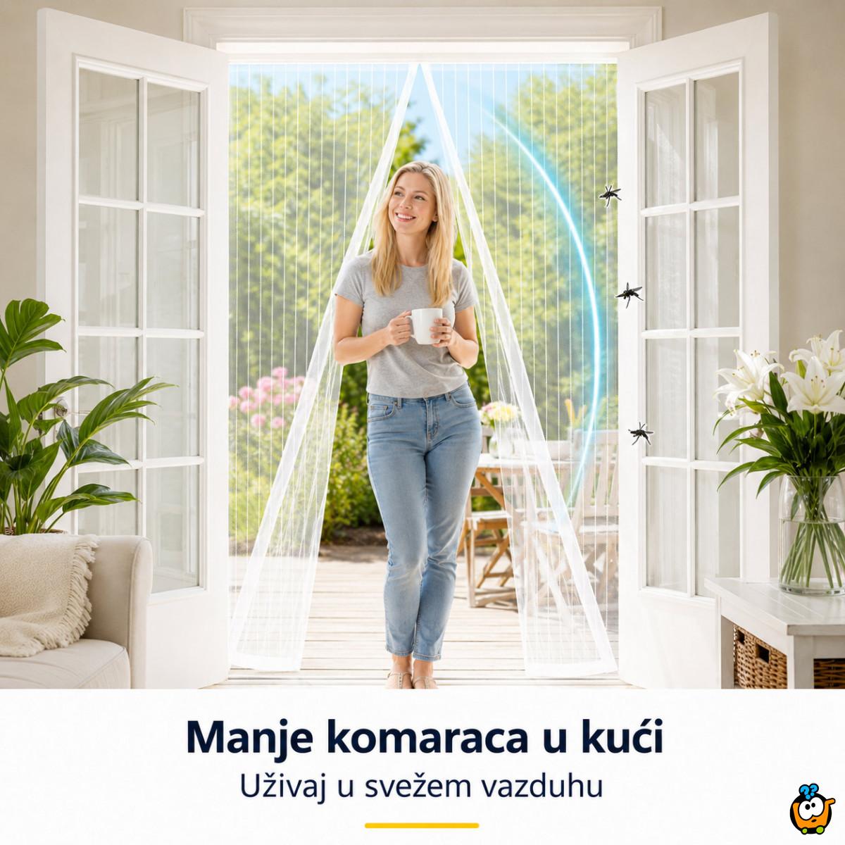 Magic Mesh magnetna mreža za vrata – protiv komaraca i insekata - BELA