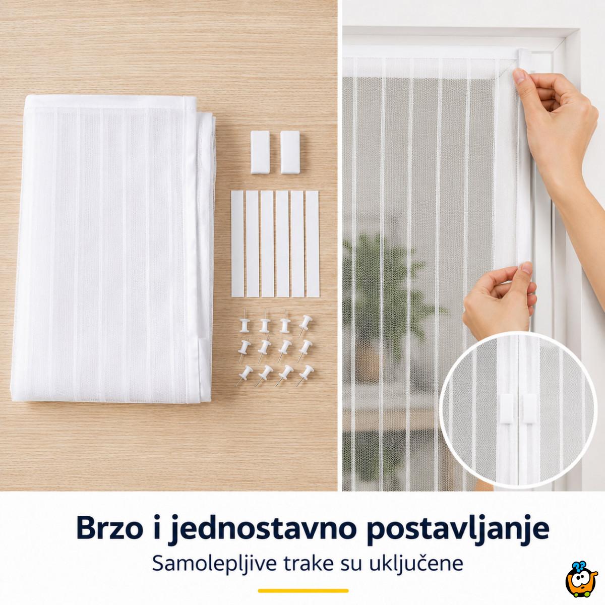 Magic Mesh magnetna mreža za vrata – protiv komaraca i insekata - BELA