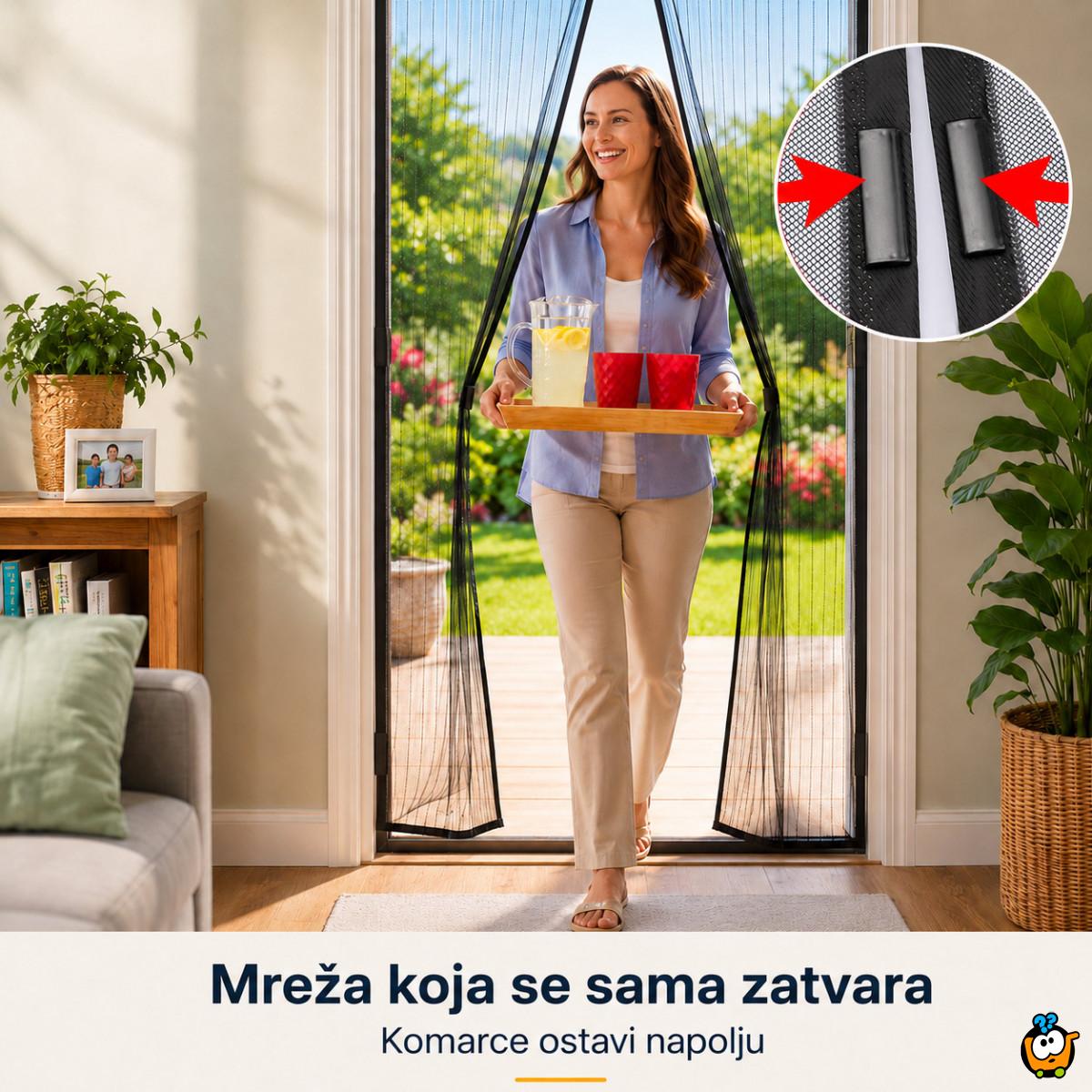 Magic Mesh magnetna mreža za vrata – protiv komaraca i insekata - CRNA