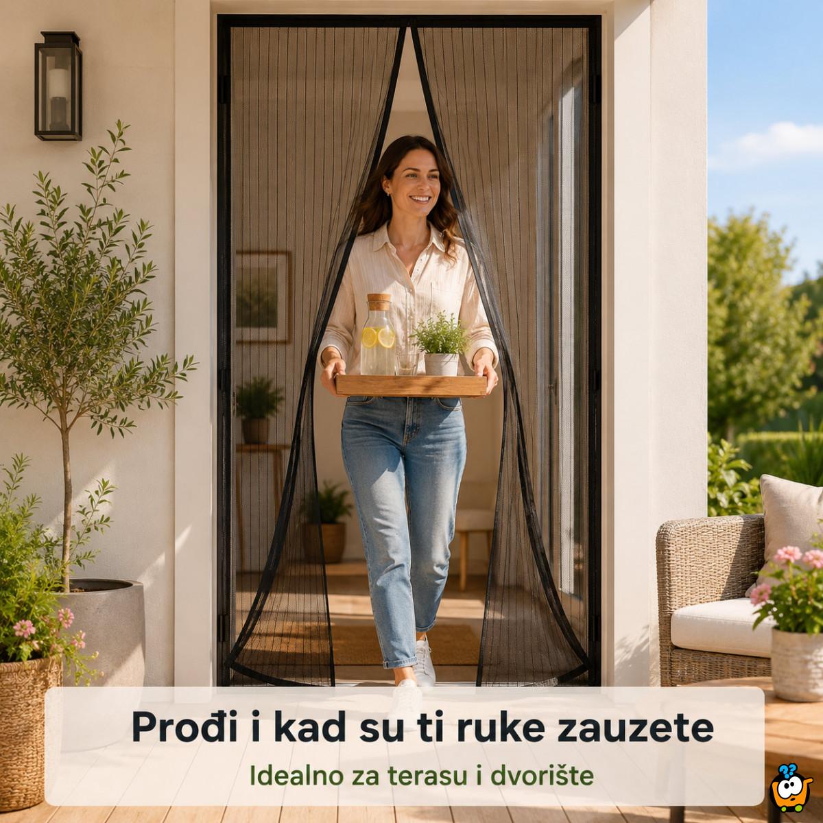 Magic Mesh magnetna mreža za vrata – protiv komaraca i insekata - CRNA