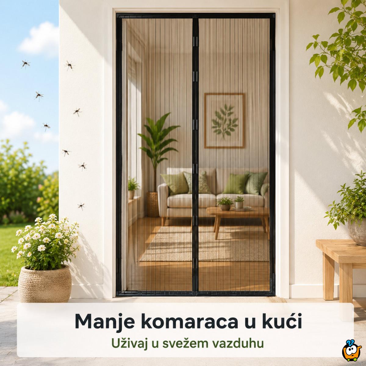 Magic Mesh magnetna mreža za vrata – protiv komaraca i insekata - CRNA