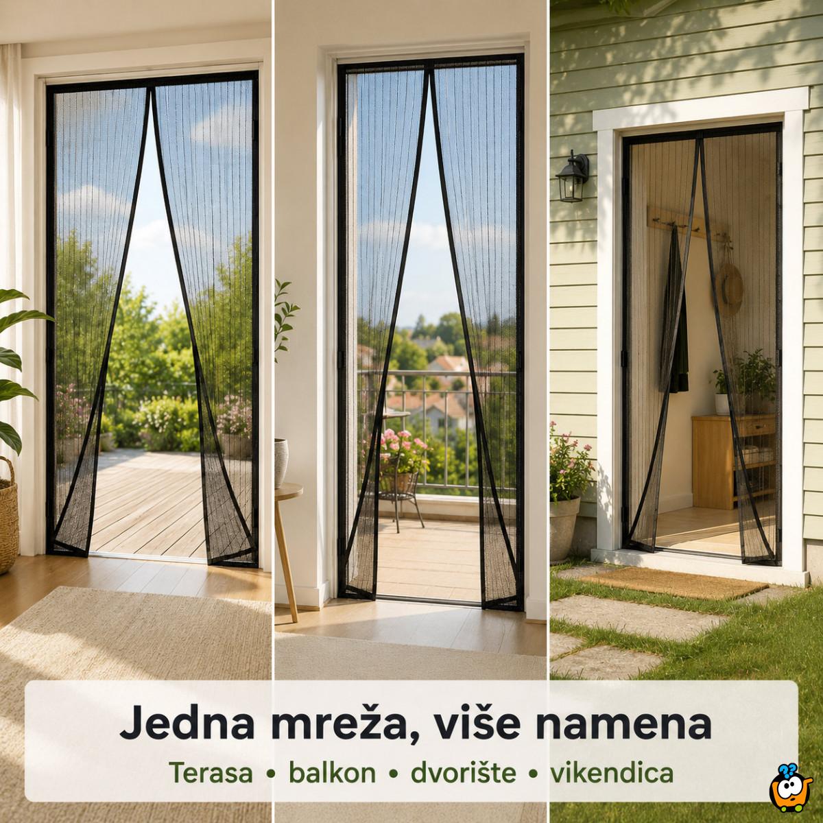 Magic Mesh magnetna mreža za vrata – protiv komaraca i insekata - CRNA