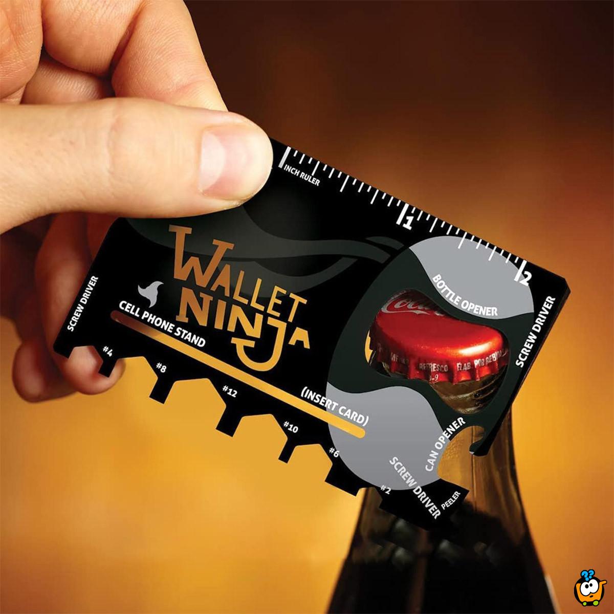 Wallet Ninja - 18 u 1 multifunkcionalna alat-kartica