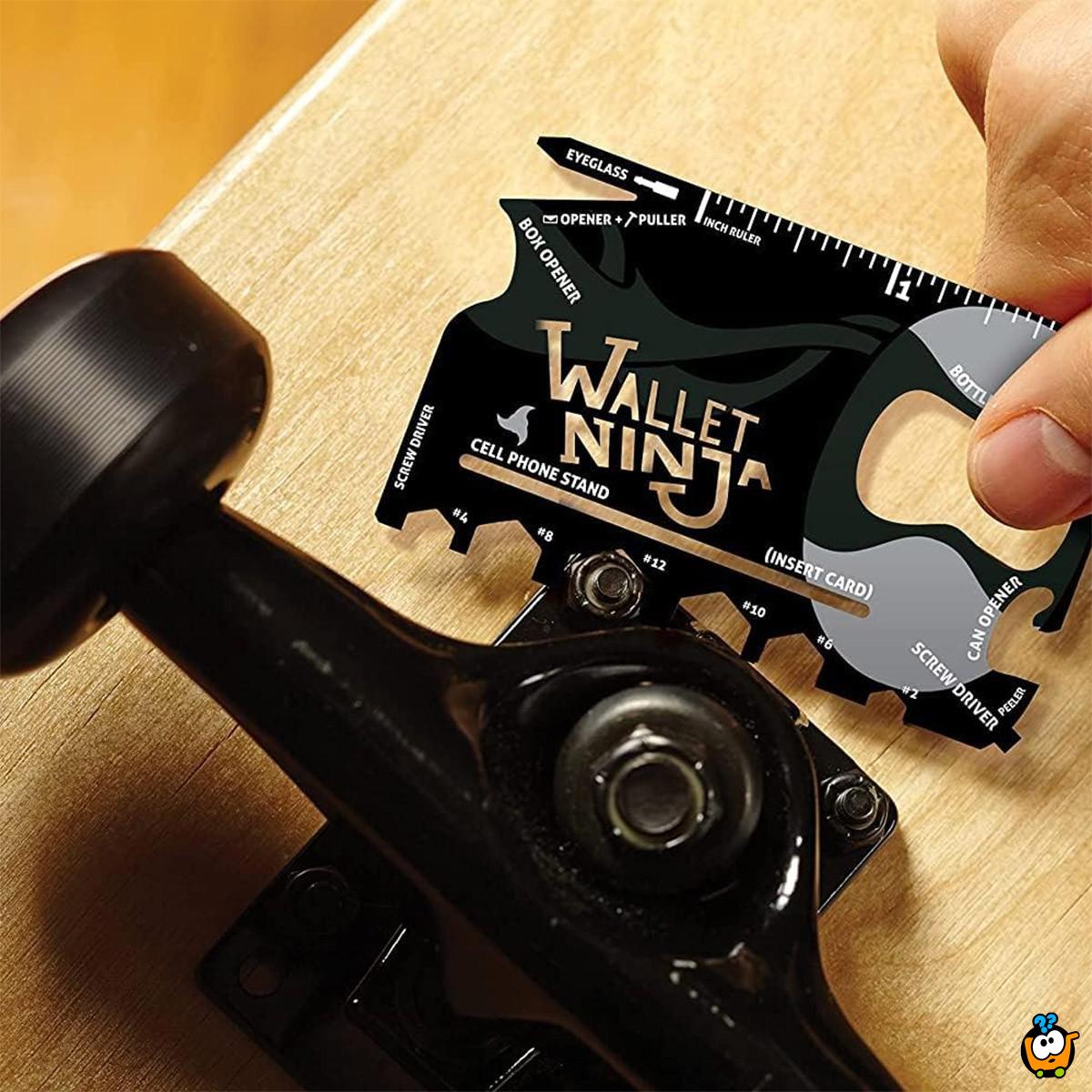 Wallet Ninja - 18 u 1 multifunkcionalna alat-kartica