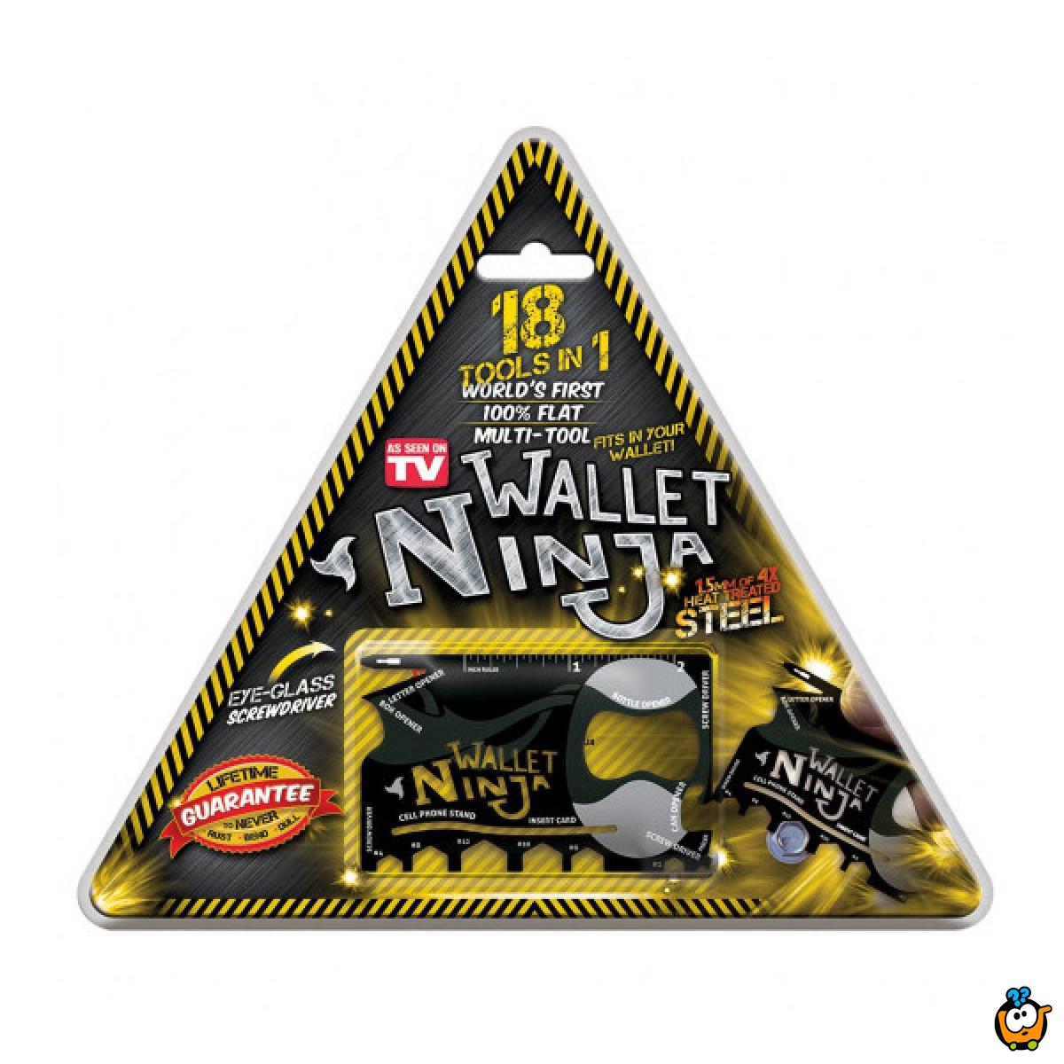 Wallet Ninja - 18 u 1 multifunkcionalna alat-kartica