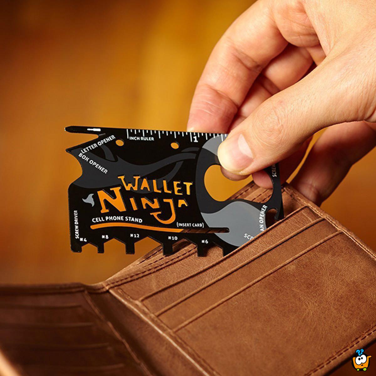 Wallet Ninja - 18 u 1 multifunkcionalna alat-kartica