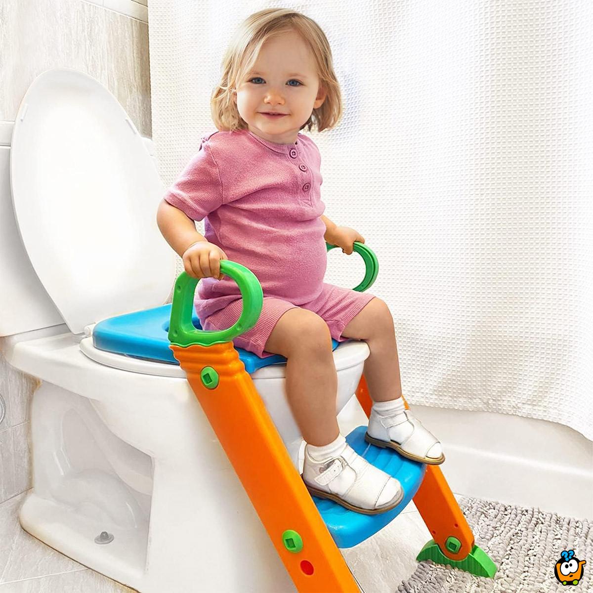 2 u 1 - Dečji adapter za WC šolju sa stepenikom