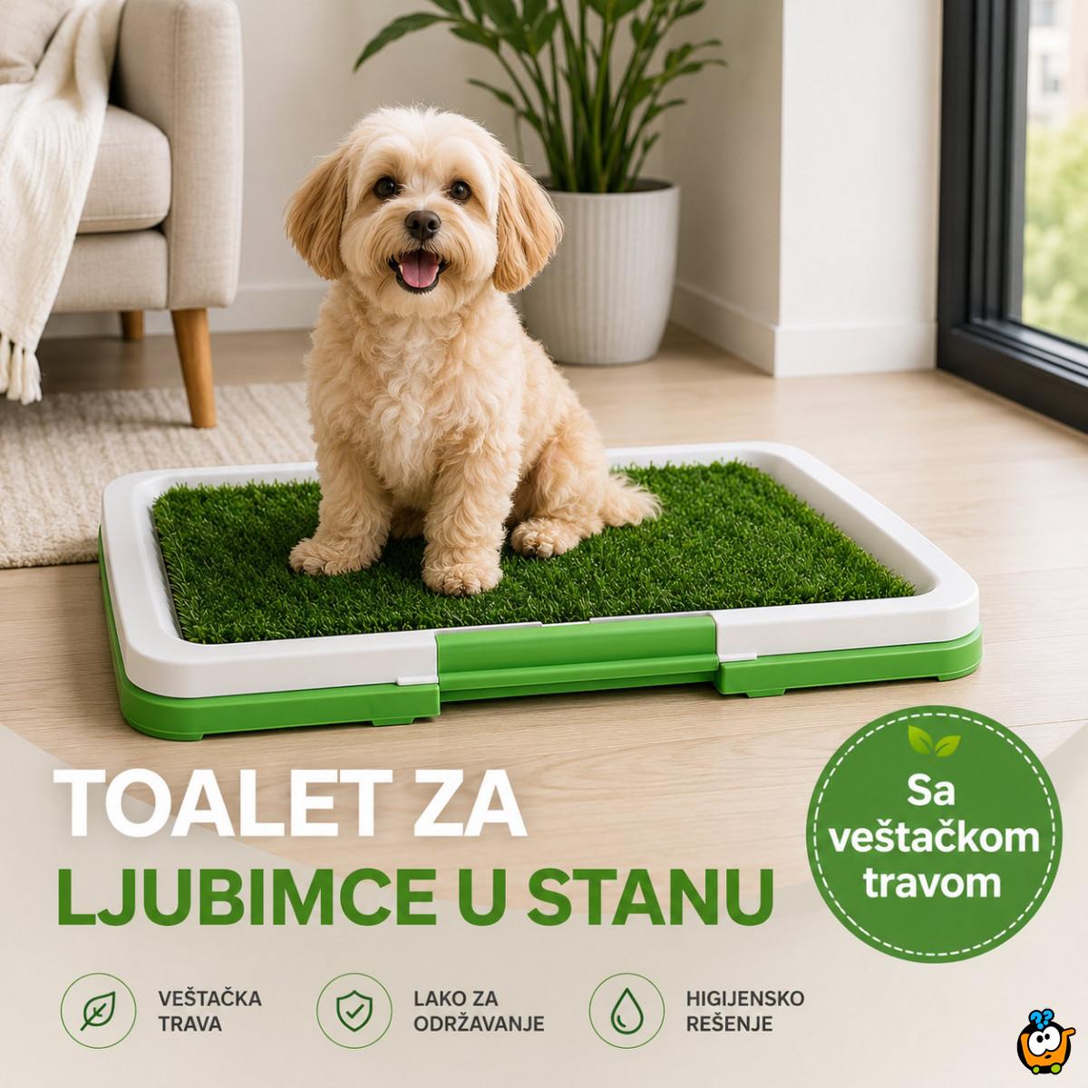 Higijenski toalet za ljubimce sa veštačkom travom za pse i mačke – za stan i terasu