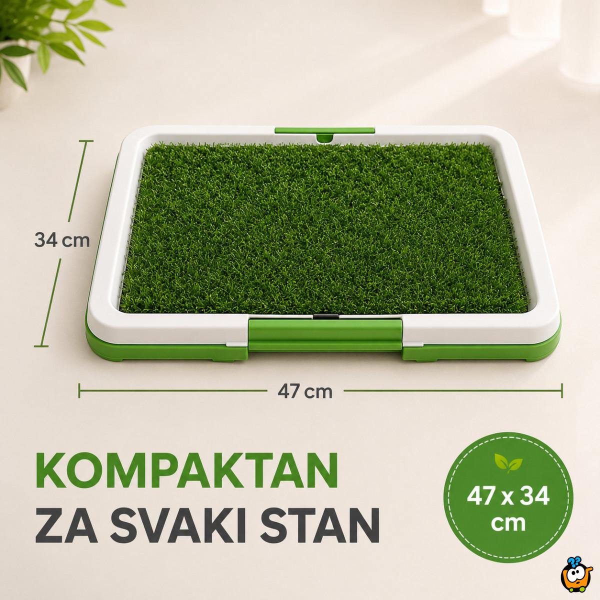 Higijenski toalet za ljubimce sa veštačkom travom za pse i mačke – za stan i terasu