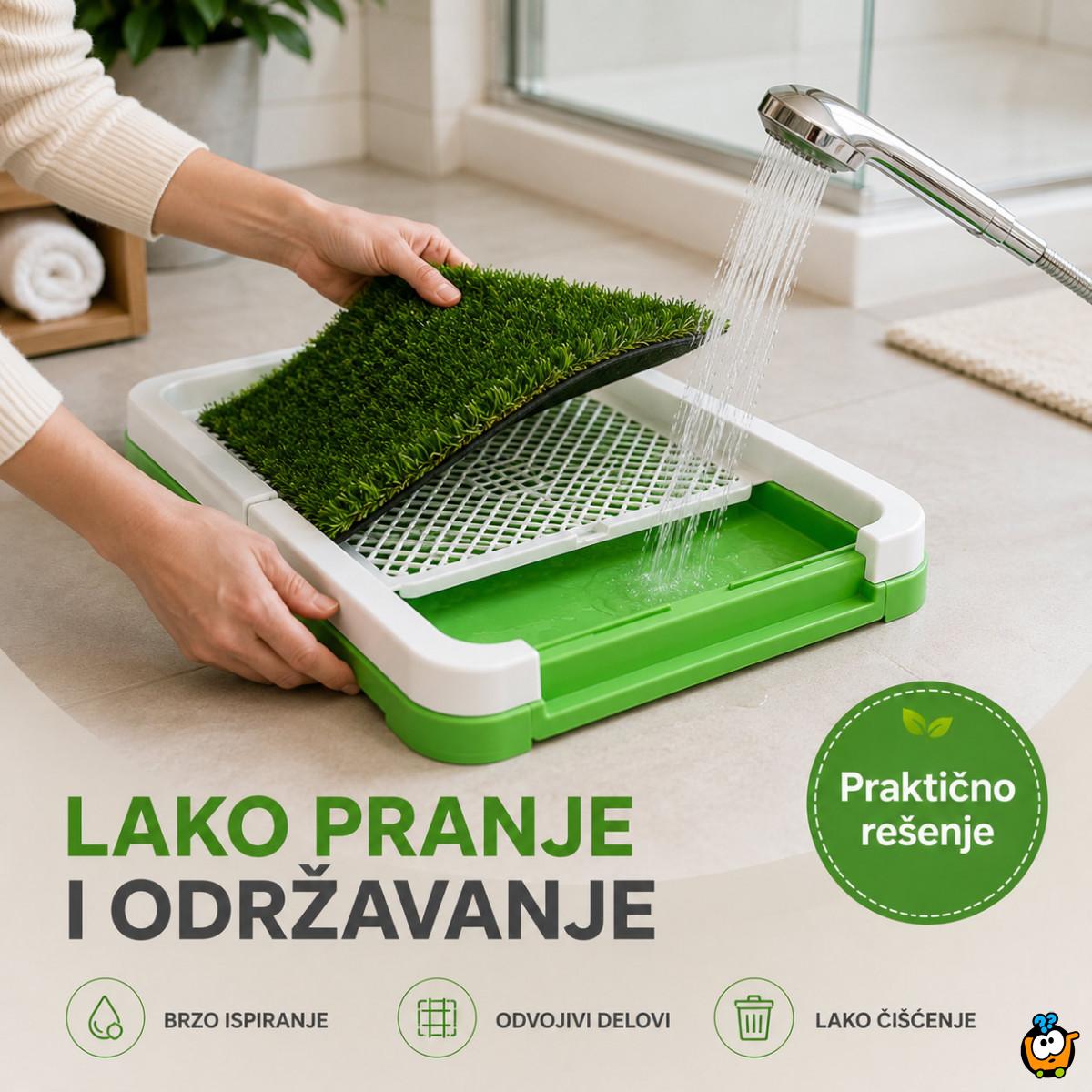 Higijenski toalet za ljubimce sa veštačkom travom za pse i mačke – za stan i terasu