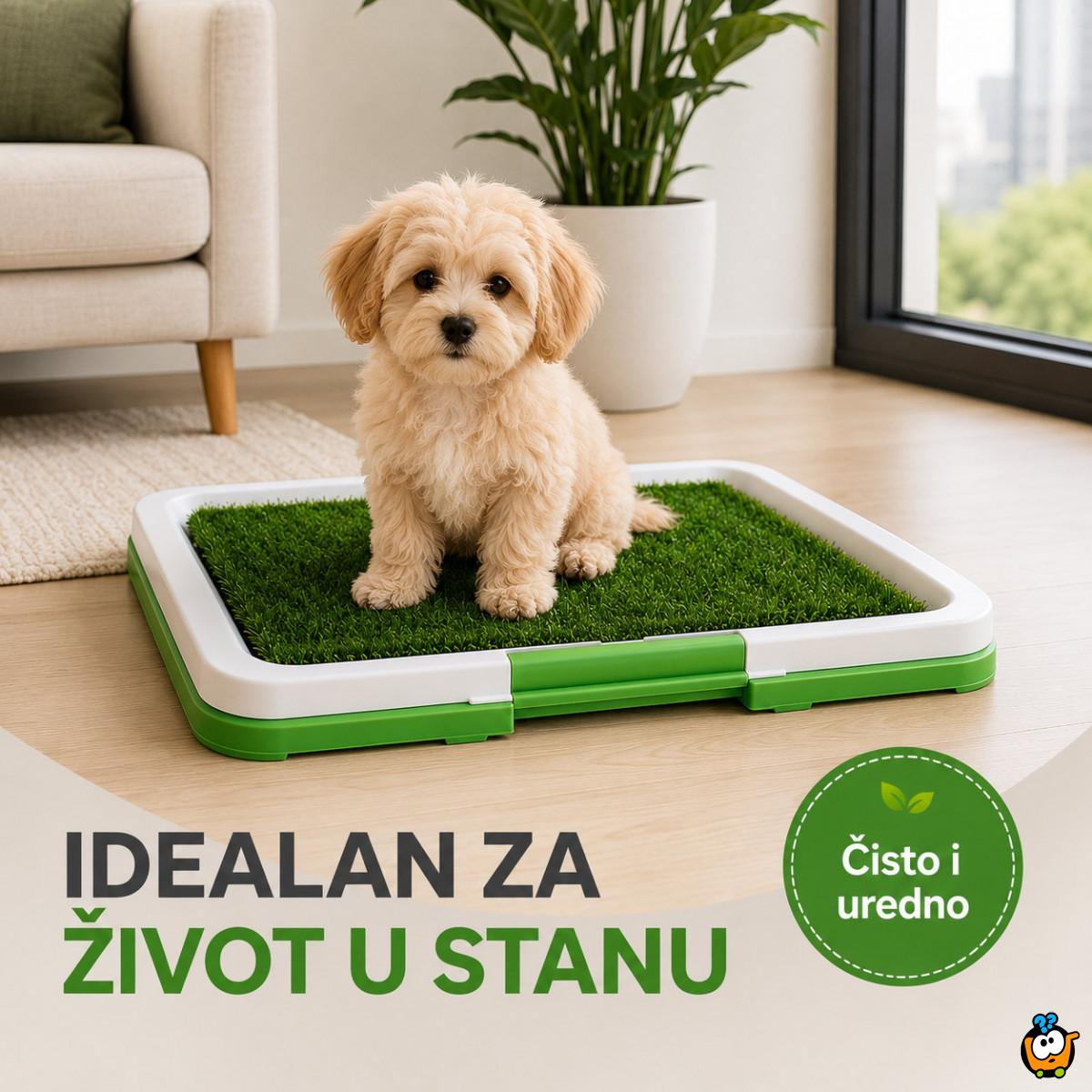Higijenski toalet za ljubimce sa veštačkom travom za pse i mačke – za stan i terasu