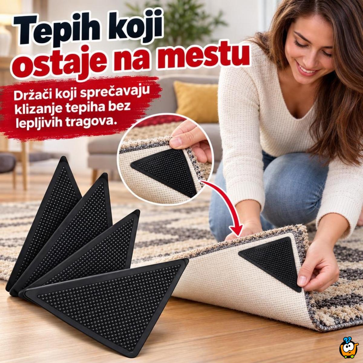 Ruggies - Silikonski držači za tepih protiv klizanja i savijanja ivica 4 komada