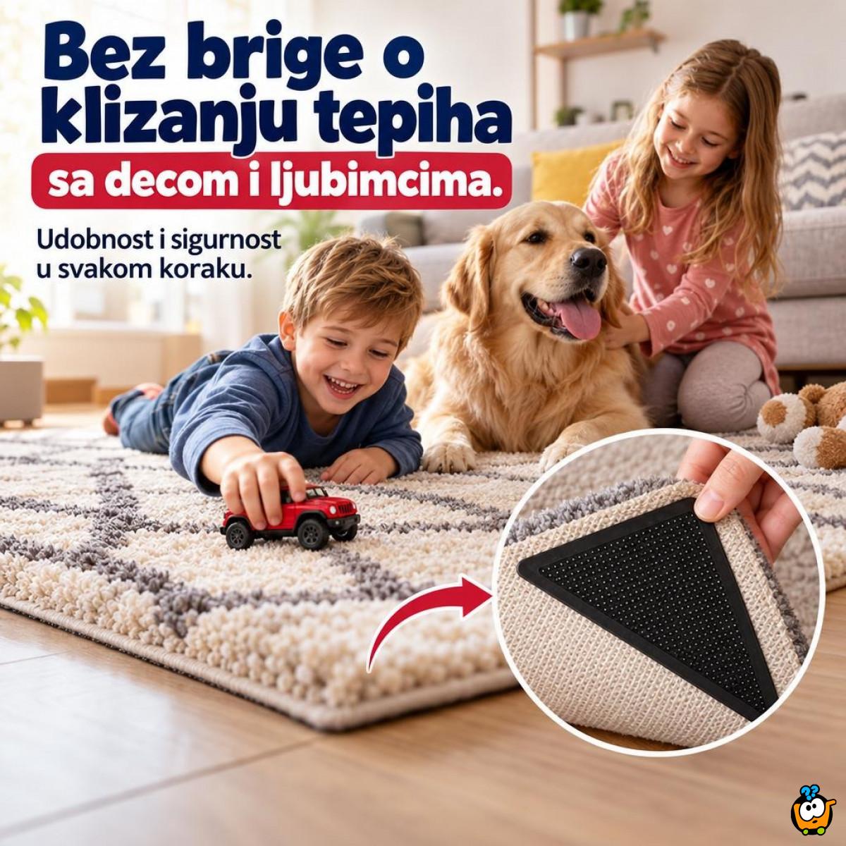Ruggies - Silikonski držači za tepih protiv klizanja i savijanja ivica 4 komada