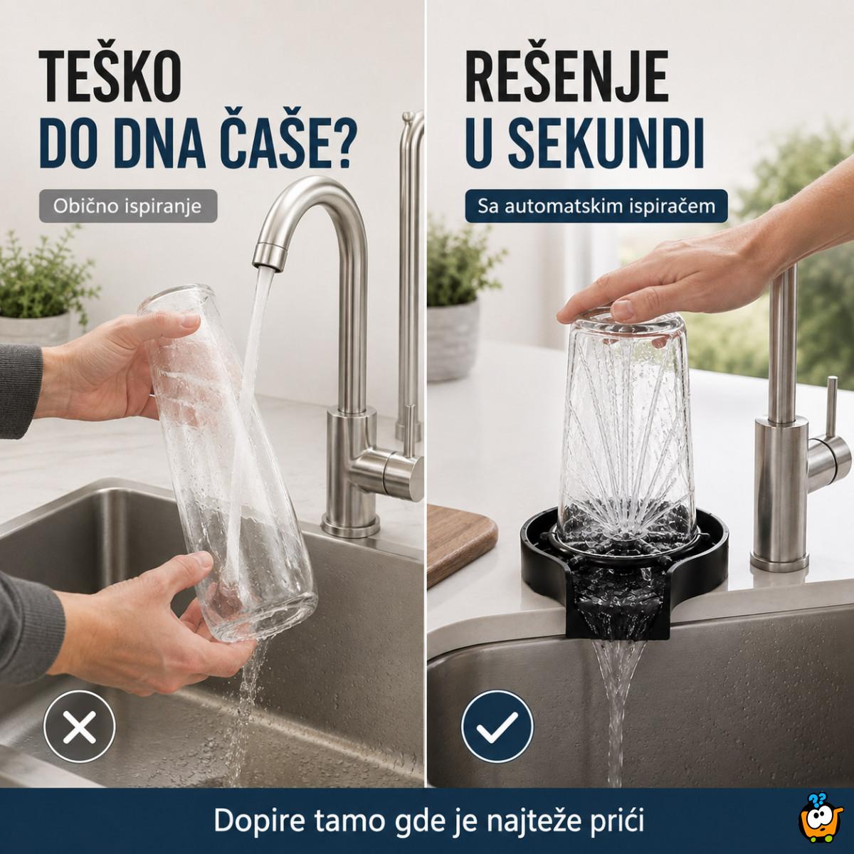Automatski ispirač čaša i flaša za sudoperu