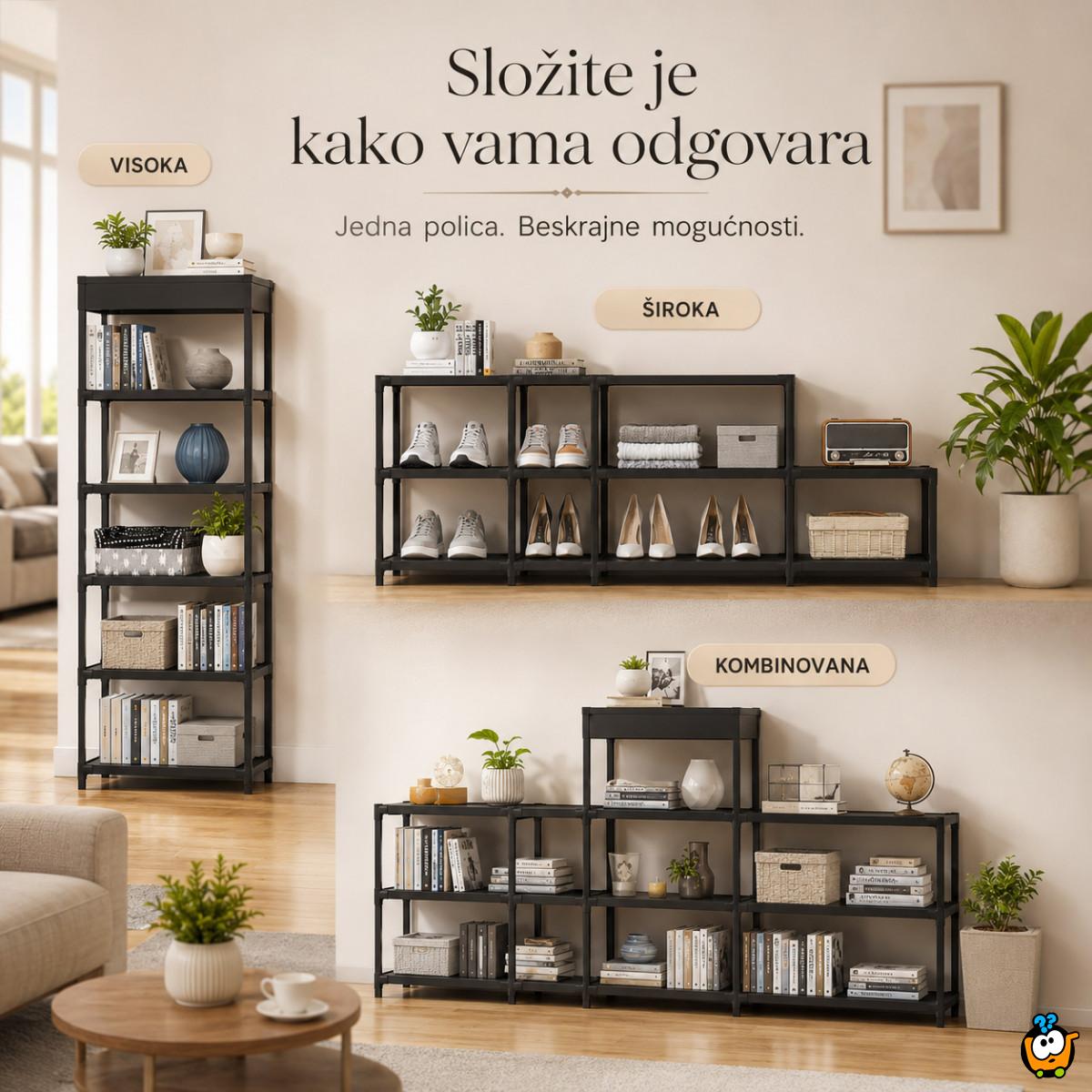 Višenamenska modularna polica za obuću i odlaganje