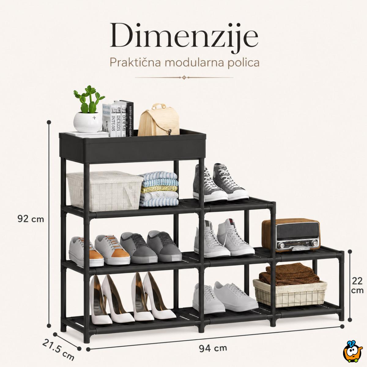 Višenamenska modularna polica za obuću i odlaganje