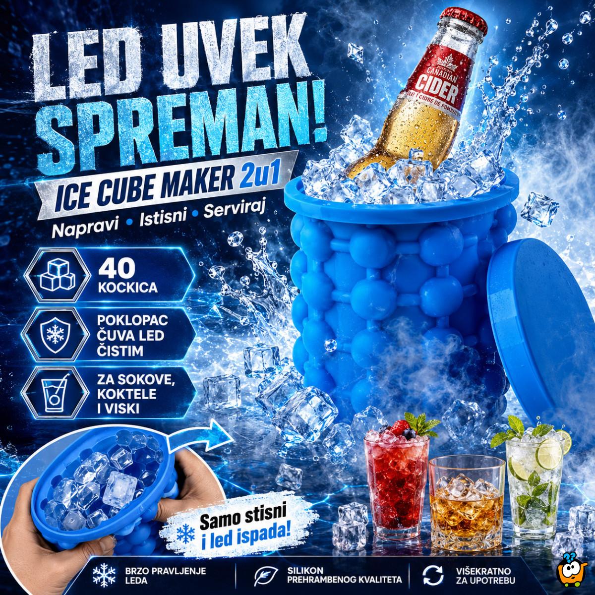 Ice cube maker - 2u1 kalup za pravljenje i serviranje leda