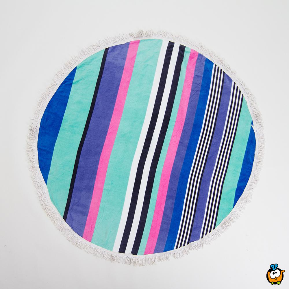 Monogram Okrugli Peskir Prostirka Za Plazu Lines Rz6095m Ls Kuda U Kupovinu