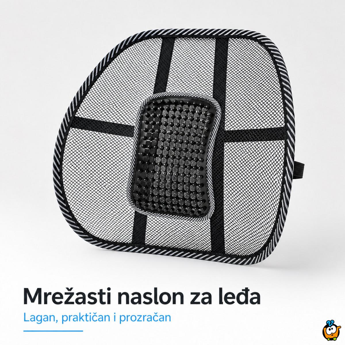 Mrežasti naslon za leđa i udobnije sedenje - za auto, kuću i kancelariju