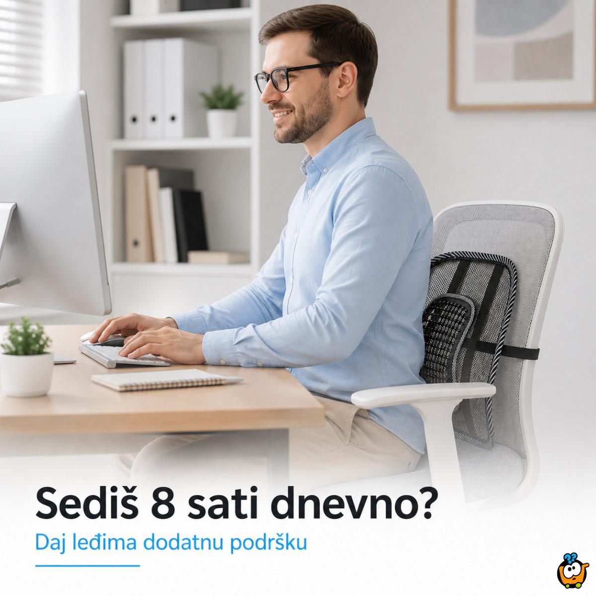 Mrežasti naslon za leđa i udobnije sedenje - za auto, kuću i kancelariju