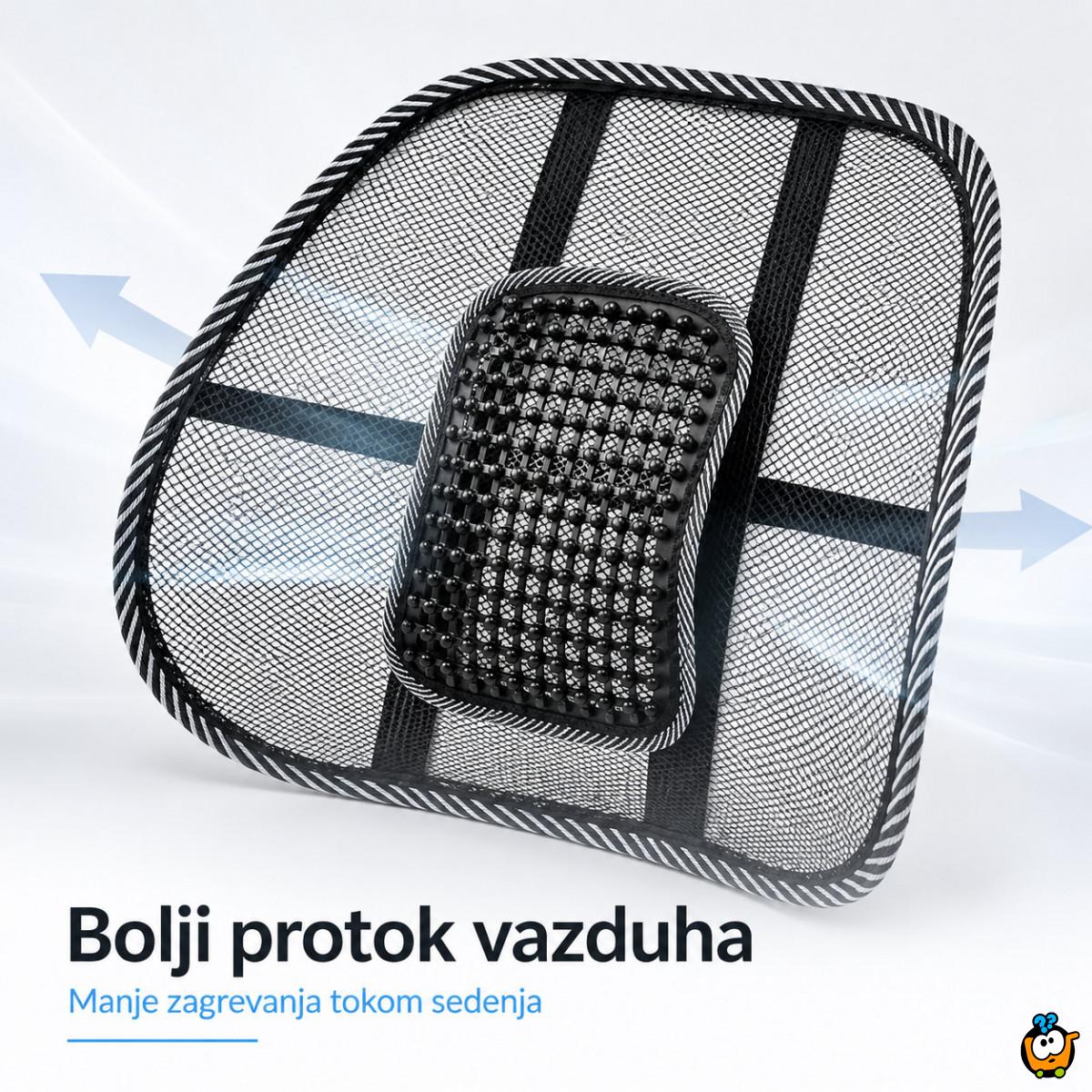 Mrežasti naslon za leđa i udobnije sedenje - za auto, kuću i kancelariju
