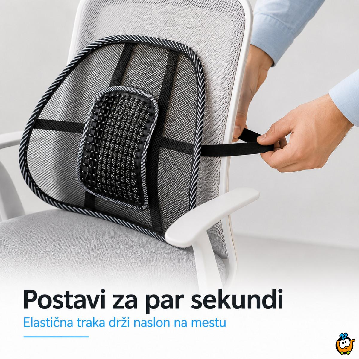 Mrežasti naslon za leđa i udobnije sedenje - za auto, kuću i kancelariju
