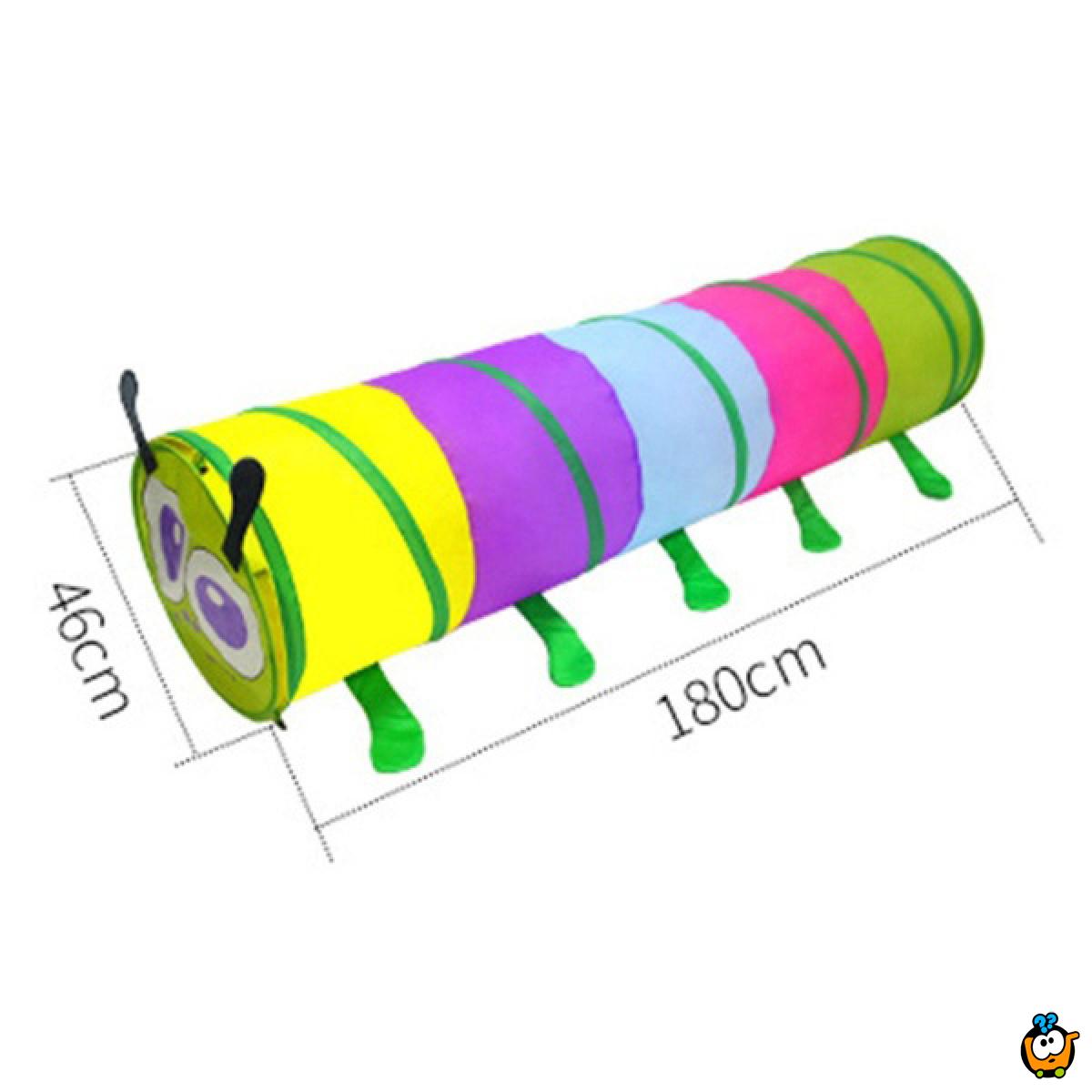 Tunel igraonica za decu - Šator u obliku gusenice 1.8 metara
