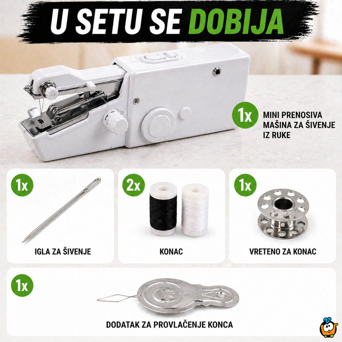 Mini mašina za šivenje - Brza popravka odeće bez igle, konca i nošenja kod krojača.