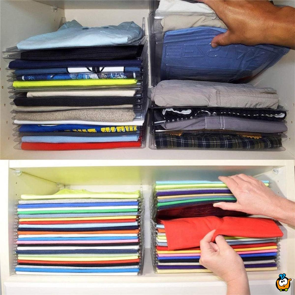 Organizer garderobe - podmetači za uredno slaganje odeće po slojevima