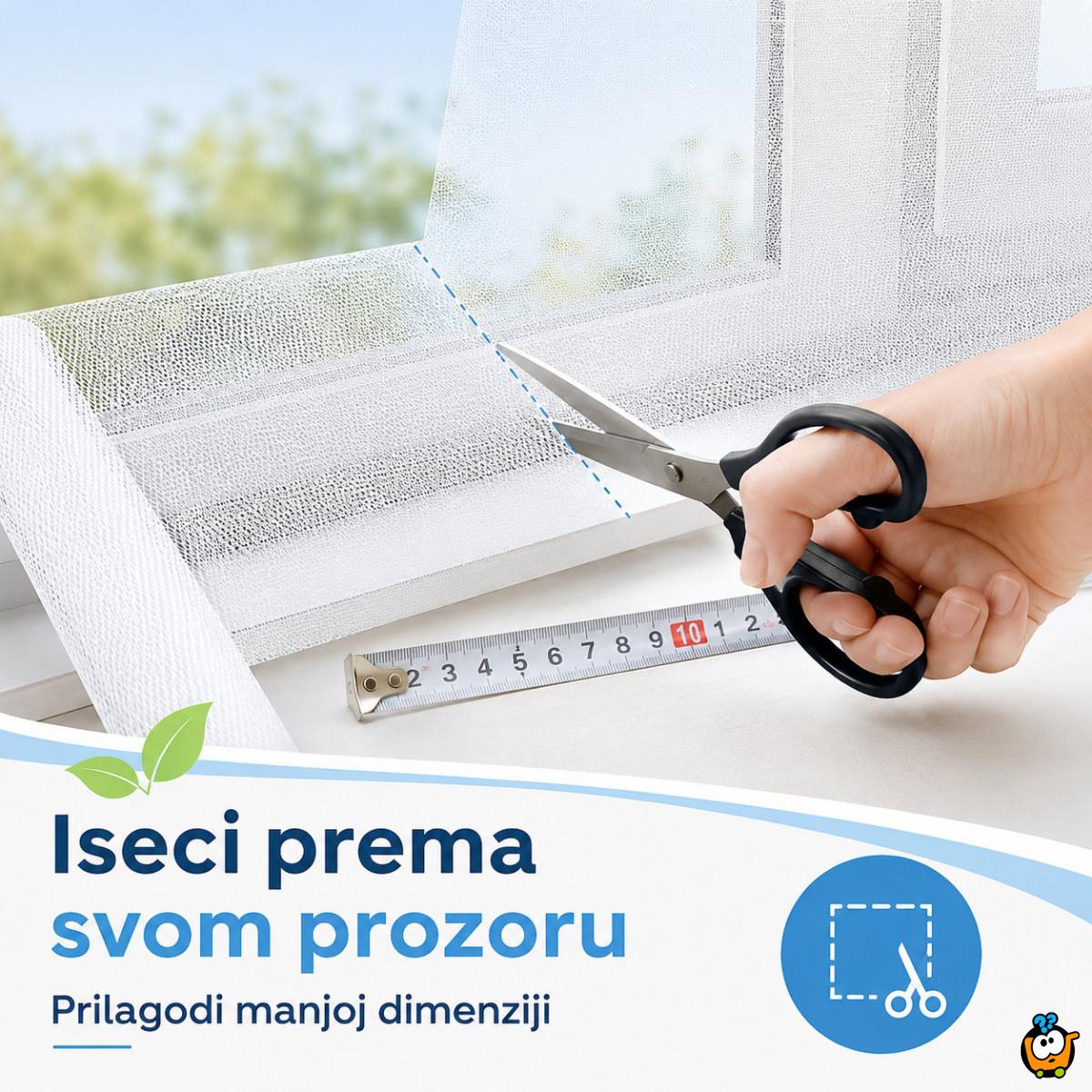 Bela mreža za prozor protiv komaraca 1,3 x 1,5 m