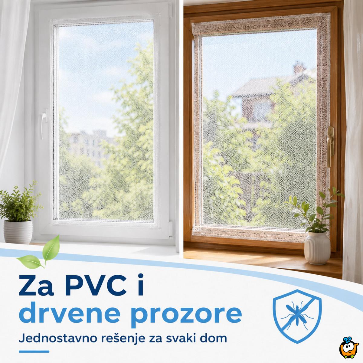 Bela mreža za prozor protiv komaraca 1,3 x 1,5 m