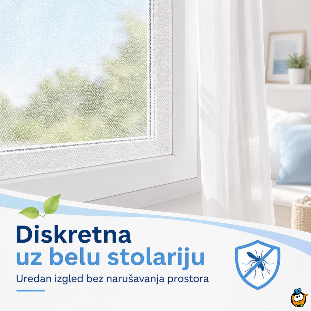 Bela mreža za prozor protiv komaraca 1,3 x 1,5 m