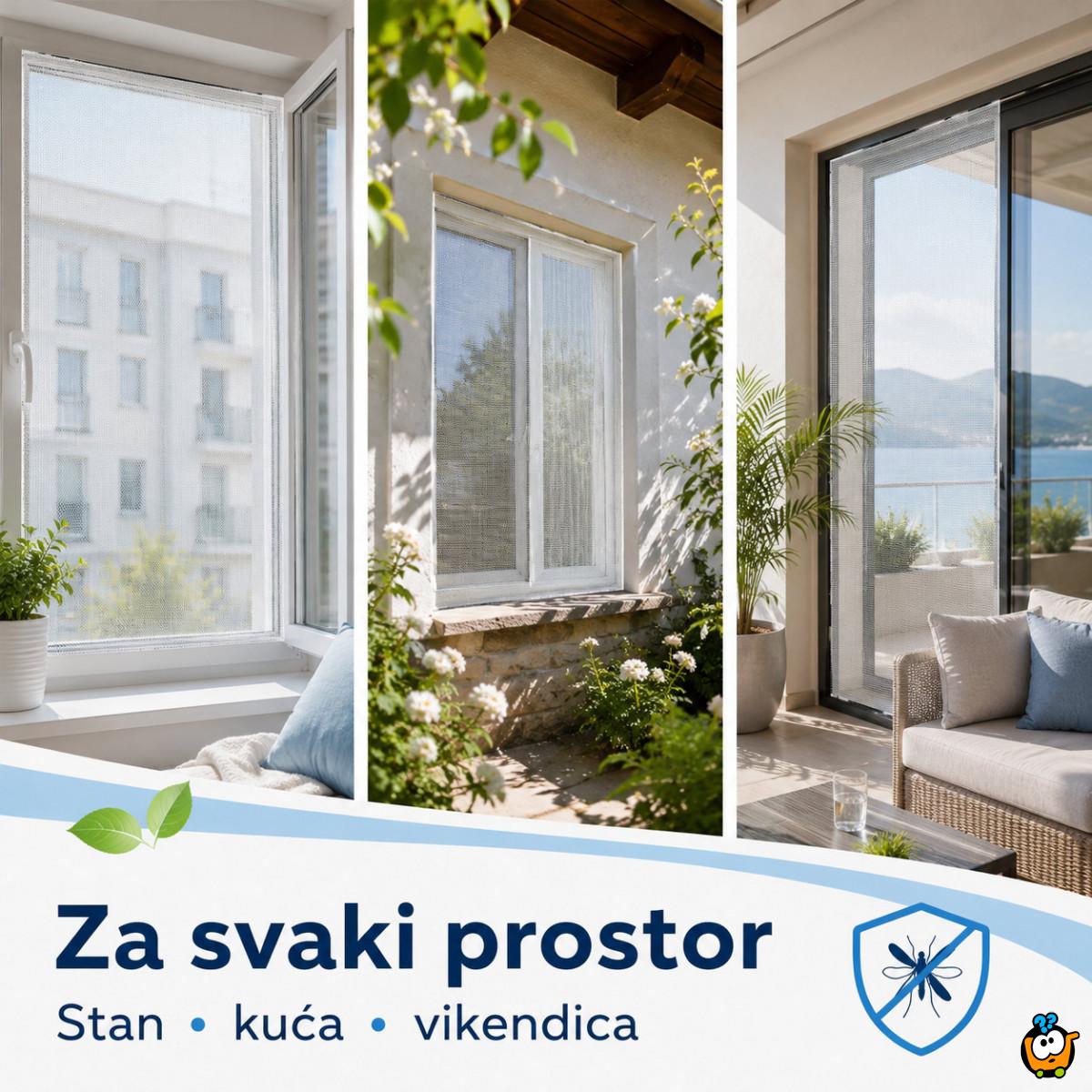 Bela mreža za prozor protiv komaraca 1,3 x 1,5 m