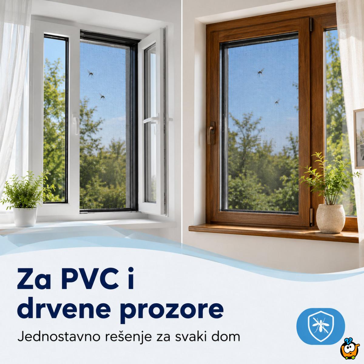 Crna mreža za prozor protiv komaraca 1,3 x 1,5 m