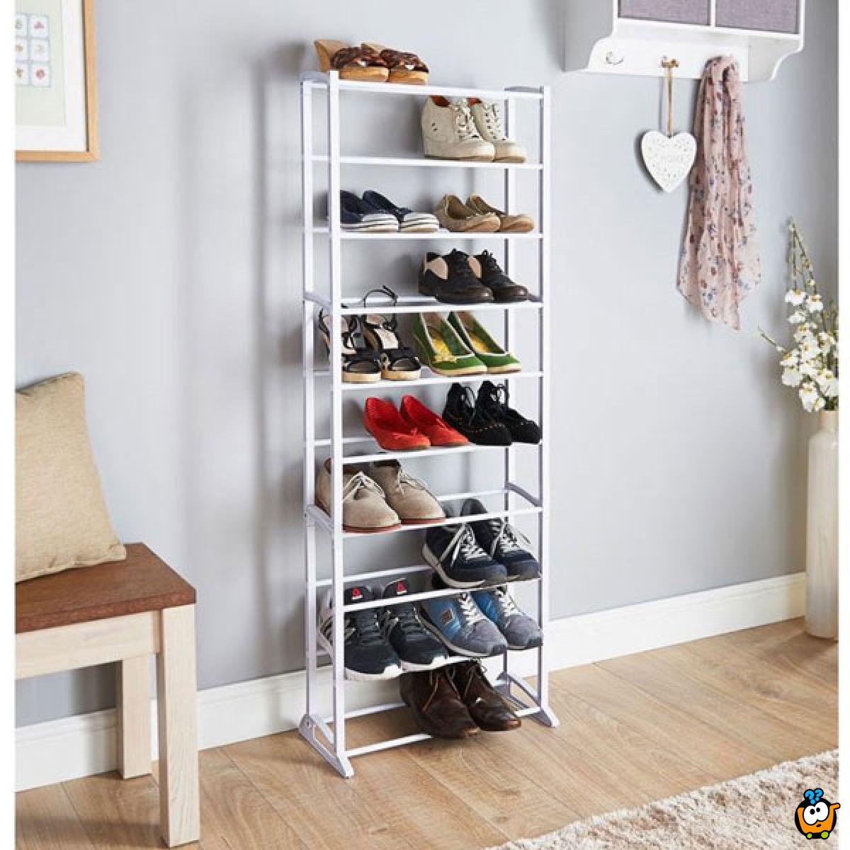 Jumbo shoe rack visoki cipelarnik na 10 nivoa