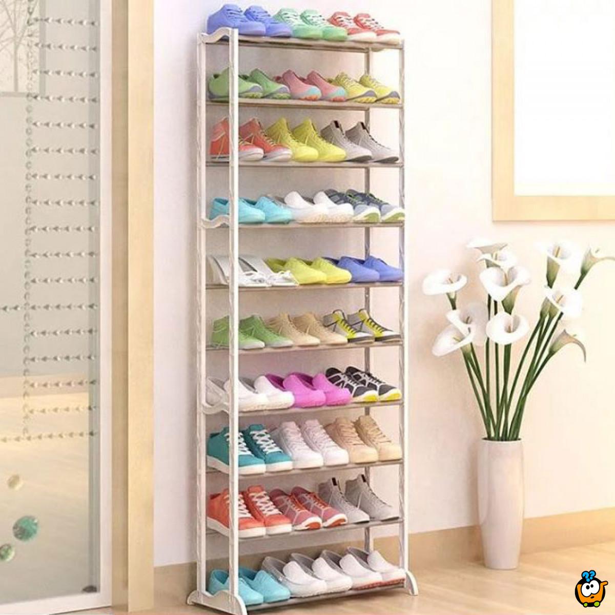 Jumbo shoe rack visoki cipelarnik na 10 nivoa