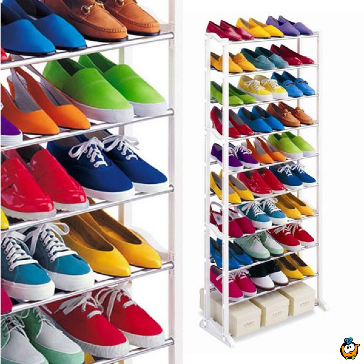 Jumbo shoe rack visoki cipelarnik na 10 nivoa