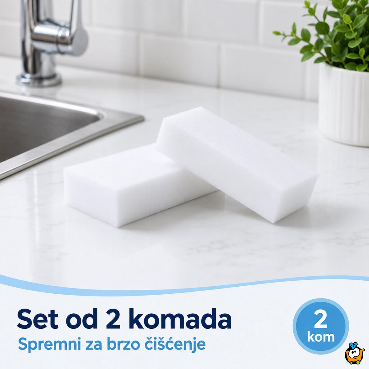 Set 2 magična melaminska sunđera za čišćenje bez hemije